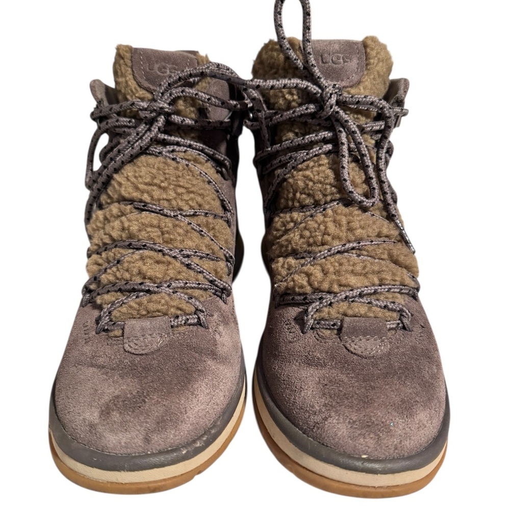 UGG Women's Lakesider Heritage Gray and Brown Winter Boots - 7